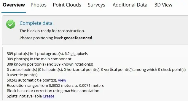 aerotriangulation-result